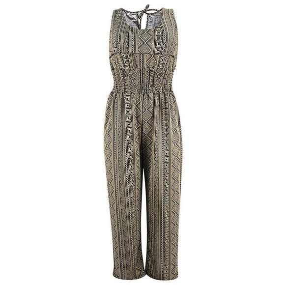 Pink Aztec Tribal Print Summer Jumpsuit - Picture 1 of 3